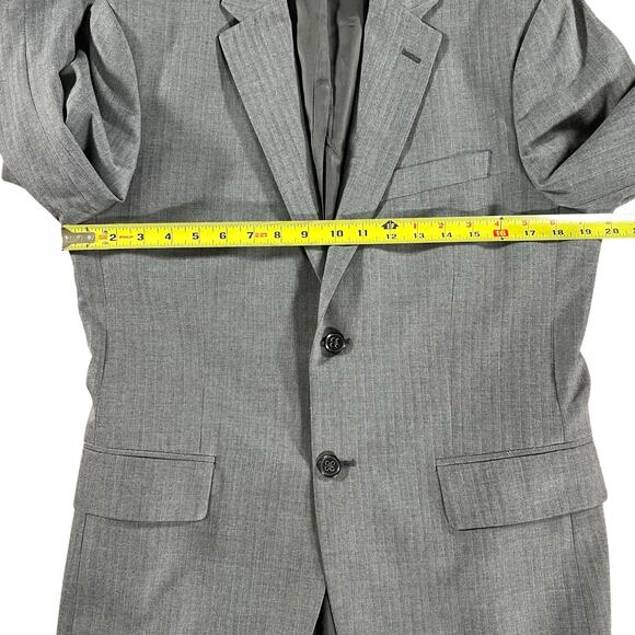Banana Republic Modern Fit Gray Herringbone Wool-Blend Suit 30x30 38S - Picture 4 of 16